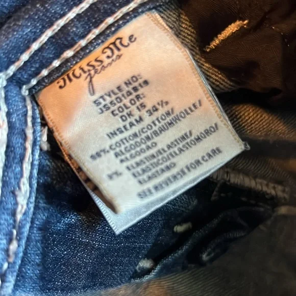 Miss Me Stitched Pocket Bootcut Jeans Size 28 - Picture 9 of 9